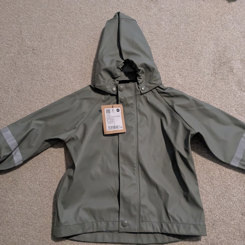 NWT Reima Tihku 18-24m Kids Green Hooded Jacket
